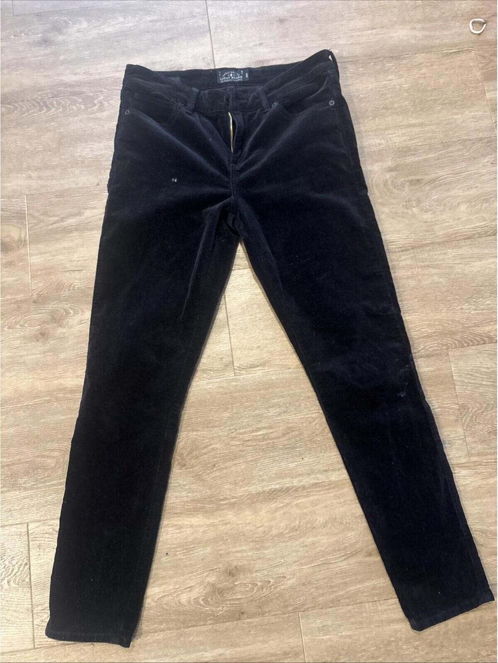 Lucky Brand Ava Mid Rise Skinny Jeans Womens 8/29 Black Stretch Valour Pants